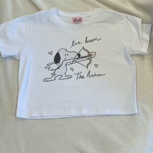 Cropped snoopy tee
